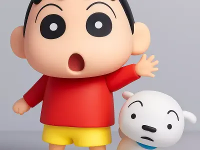 Shinchan Nohara and Shiro 3D Model 3D print model