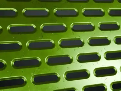 Green Shine Metal Grill Transparent PBR Seamless Texture