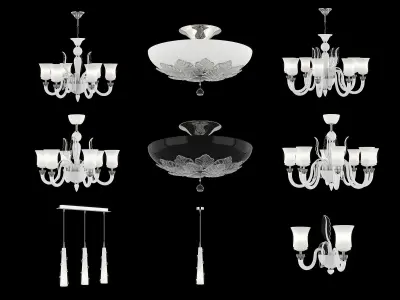 804 Petalo Lightstar Collection of Lamps 3D Model Pack