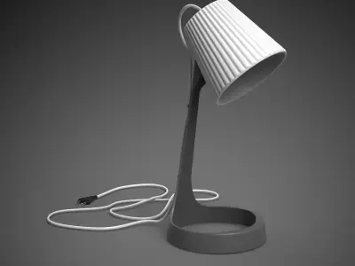 SVALLET work Lamp grey white Low-poly 3D model