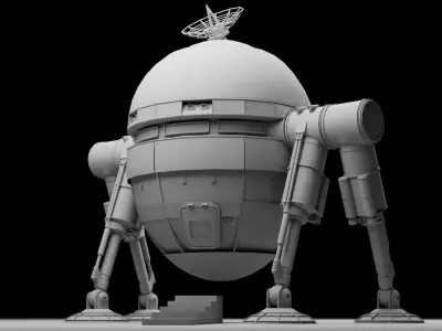 Space egg Low-poly 3D model