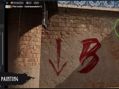 Modular Desert Town Low-poly 3D model