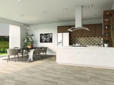 Kitchen and Dining room design 3D model