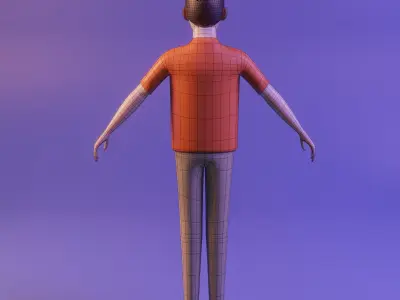Young Man Character Free low-poly 3D model
