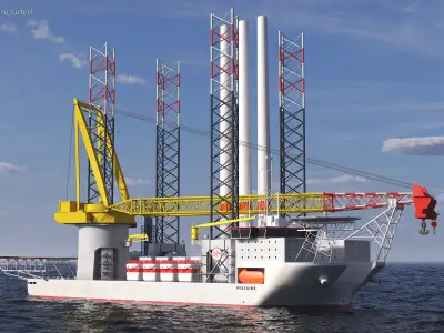  Voltaire Installation Vessel with Wind Turbine Equipment 