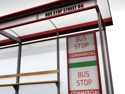 Bus stop 3D model
