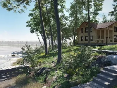 Wooden house 3D model order