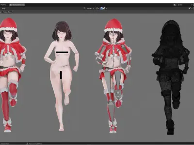 Christmas Clothing 0001 - UE5 - Unity - Blender - Animated Low-poly 3D model