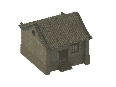 Old houses Low-poly 3D model get