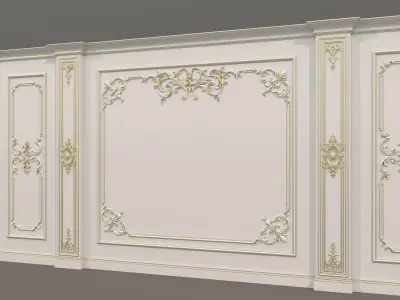 Wall Molding in Classic French style 36 3D model