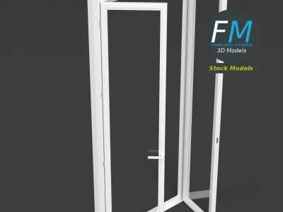Double French window 3D model