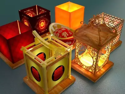 Chinese Water Lantern 3D model