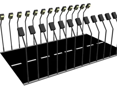 Low Poly Game Ready Street Low-poly 3D model