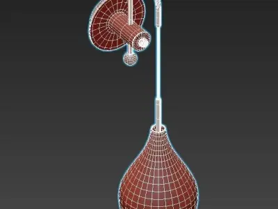 pentola wall sconce with glass shade 3D model