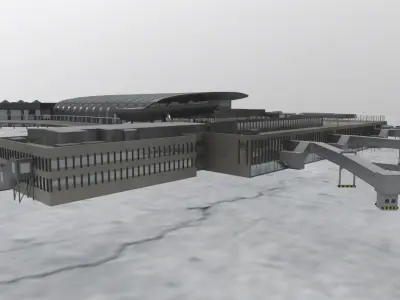 LHBP Terminal 2 Low-poly 3D model