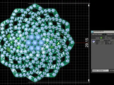  Diamond Ring for Women 3D print model
