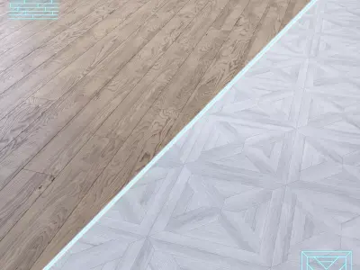 Parquet - Laminate - Wooden floor 2 in 1 Low-poly 3D model 26