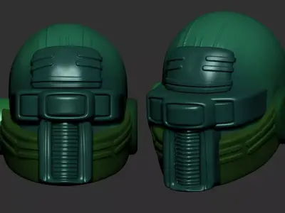 helmet high poly sculpt 3d printable ver 7 3D model 3D model