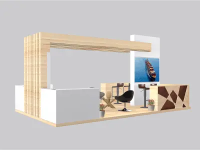 Exhibition Stand Stall Booth - K0010885 3D model