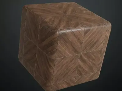 Geometric Triangular Oak Wood Parquet PBR Texture