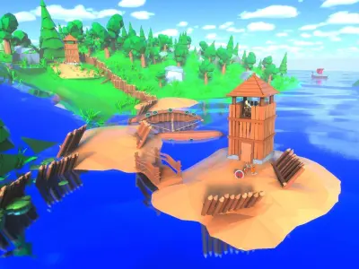 Vikings Low-poly 3D model purchase