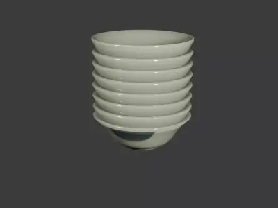 PBR Noodle Bowl Asian Kitchen Prop Free 3D model