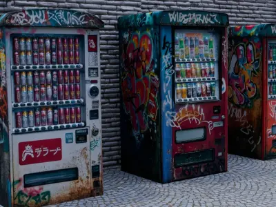 Vending Machine Low-poly 3D model