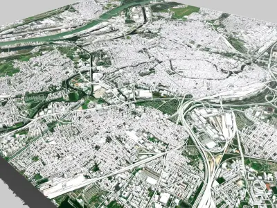 Cityscape Strasbourg France 3D model