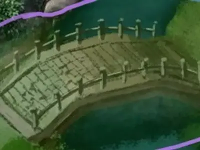 Field - Stone Bridge - Wooden Bridge 03 3D model