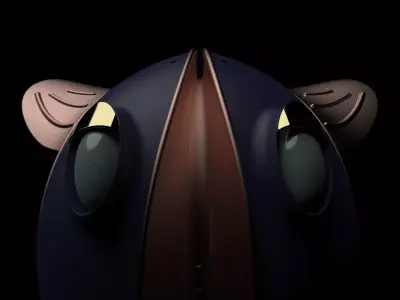 Mysterious fish Low-poly 3D model