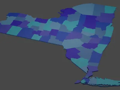 New York HD Outline 3D model