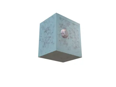 Cartoon Safe Box v1 005 Low-poly 3D model