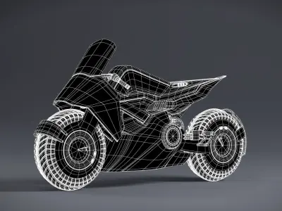 HAWKX MOTORBIKE SCI FI 3D model