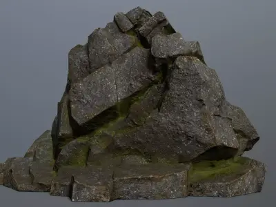 Mountain rock Low-poly 3D model buy