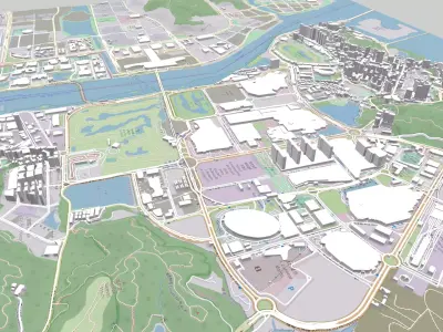 Cityscape Makau China 3D model