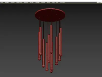 Daje LED Multi Light Pendant Light Low-poly 3D model