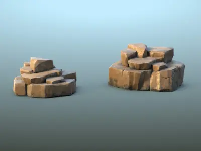  Rock Formation Set ( Vray + PBR ) 