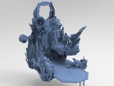 Heman Cliff Side Cave Full  3D model