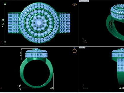 Big fancy mans ring 3D print model