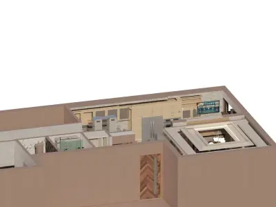 apartment layout 3D model