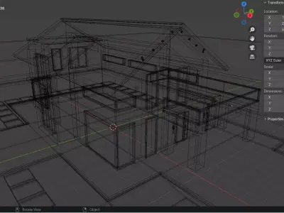 Modern House cottage 3D model purchase