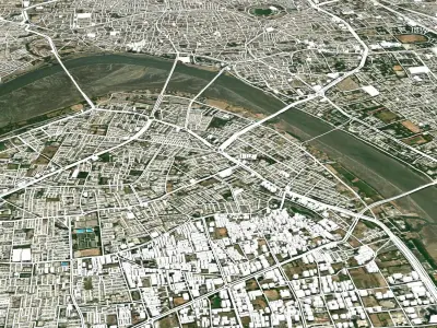 Cityscape Surat India 3D model