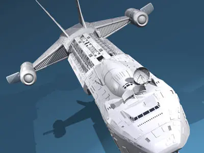 3 spaceship collection 3D model