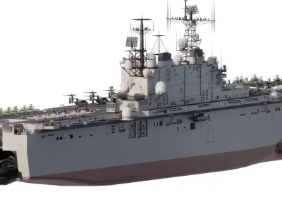 US NAVY USS AMPHIBIOUS ASSAULT CARRIER 3D model