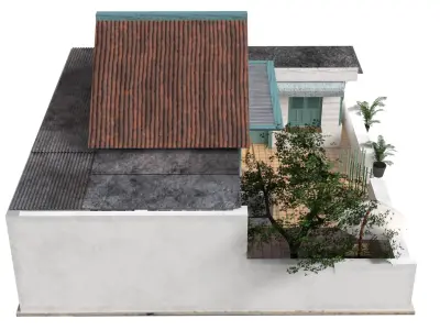 Indonesia Heritage House 9 Low-poly 3D model