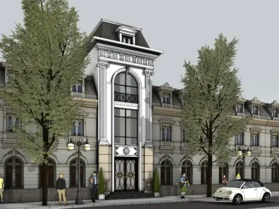 building facade model sketchup for architectural inspiration 3D model