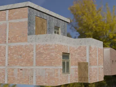 Village Buildings Free low-poly 3D model