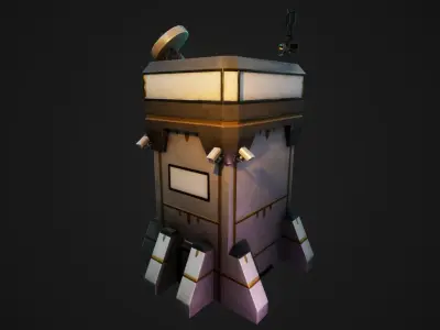 Stylized Sci-Fi Props Pack Low-poly 3D model