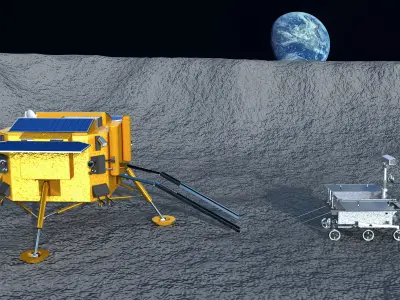 Chang e 4 lunar rover Low-poly 3D model