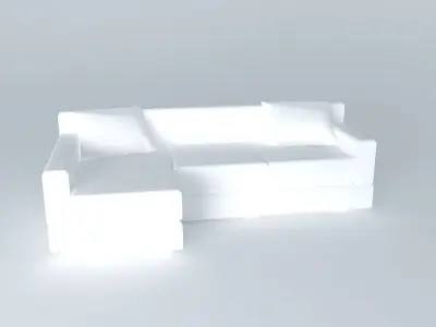 Sofa piece of furniture with light Free 3D model